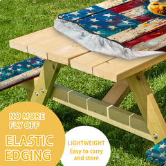 YEYE JUICE bench cover hem and elastic detail keeping covers windproof