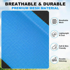 Yeyeplum close-up of breathable UV mesh highlighting cooling airflow benefit