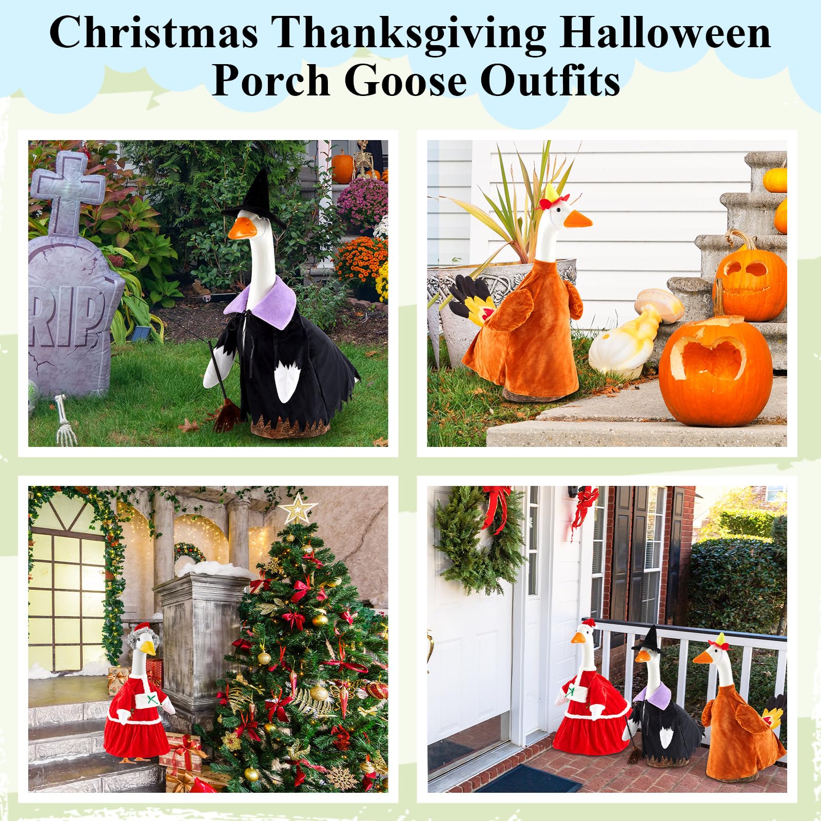 Yeyeplum Halloween costume detail with witch hat for seasonal porch transformation