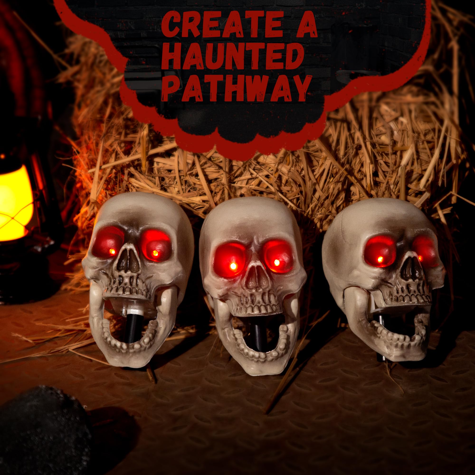 YFFSMYA boxed set showing three skulls, stakes and strings, ready for gifting and setup