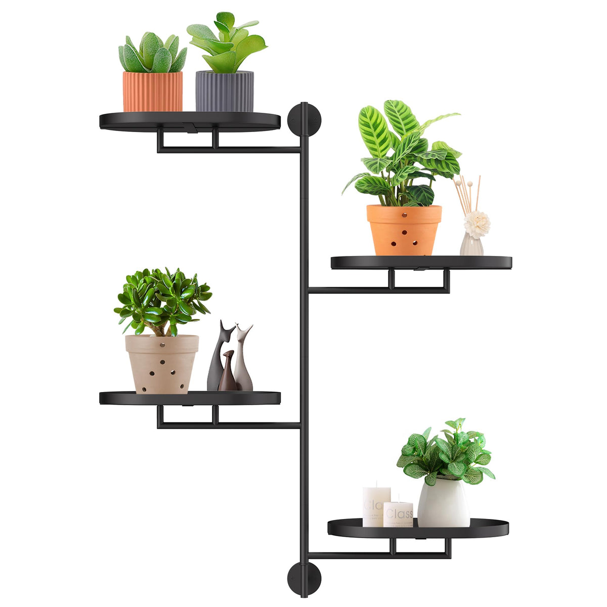 YFFSRJDJ front view fully mounted showing tidy multi-plant display and space-saving benefit