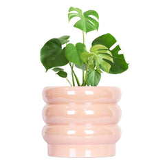 YFFSRJDJ front view rainbow planter showcasing colorful glaze and elegant shape benefit display