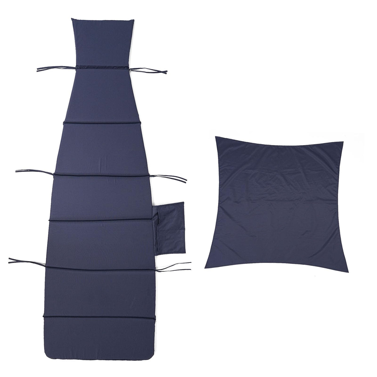 YFIWDBRO front view showing navy cushion and umbrella, improved comfort