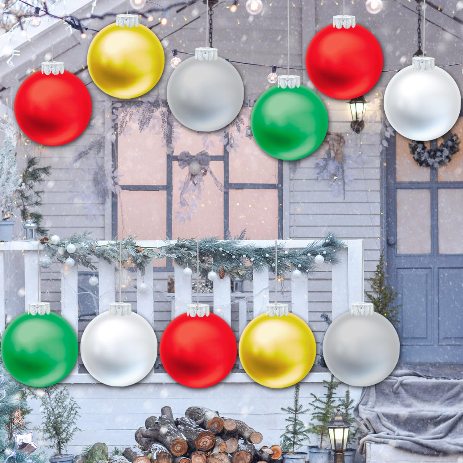 YHFUISK ornaments hanging at varied heights creating visual depth for decoration