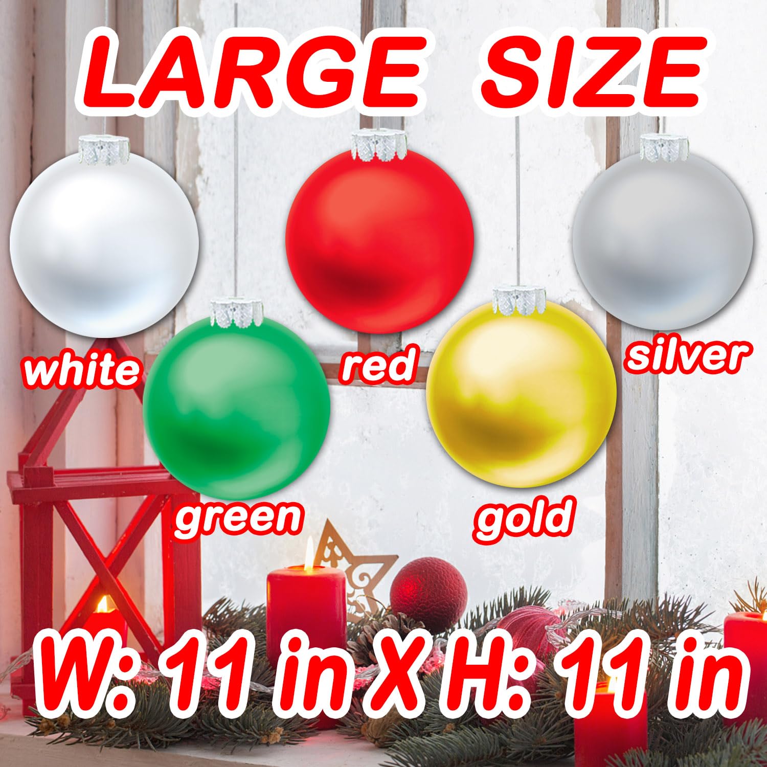 YHFUISK inflated red and green ornaments on a porch enhancing curb appeal