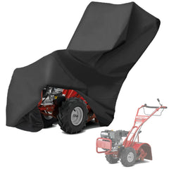 YHINGG front view of cover on tiller showing full protection and weather resistance