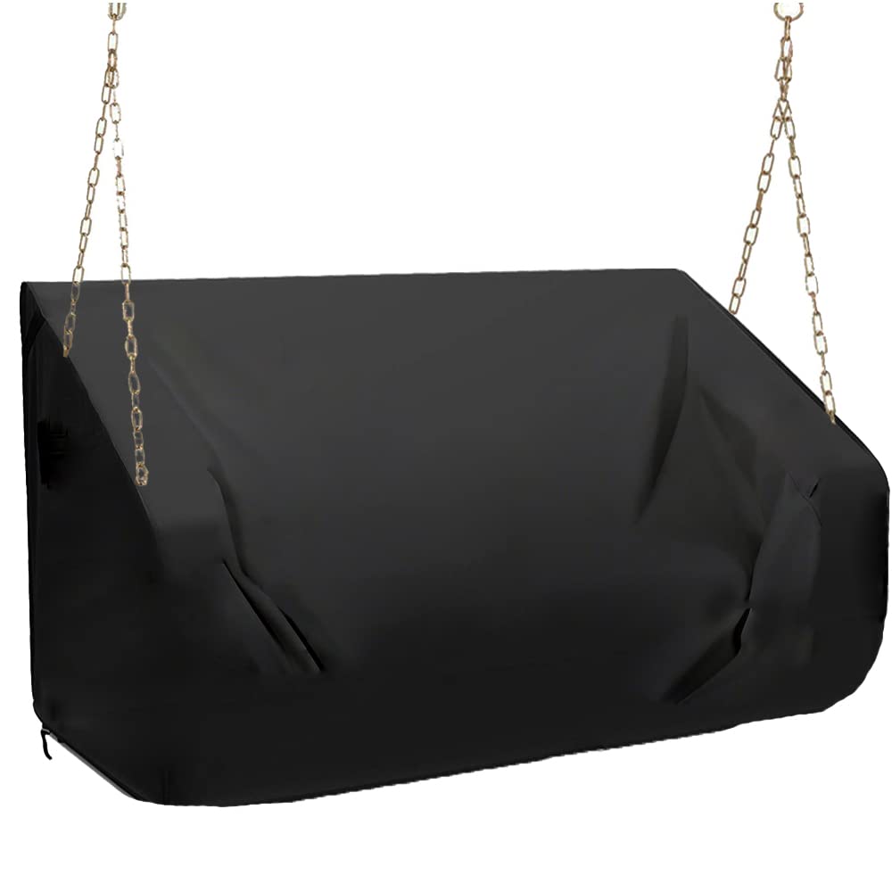 YHINGG front view of porch swing cover showing full fit and protection