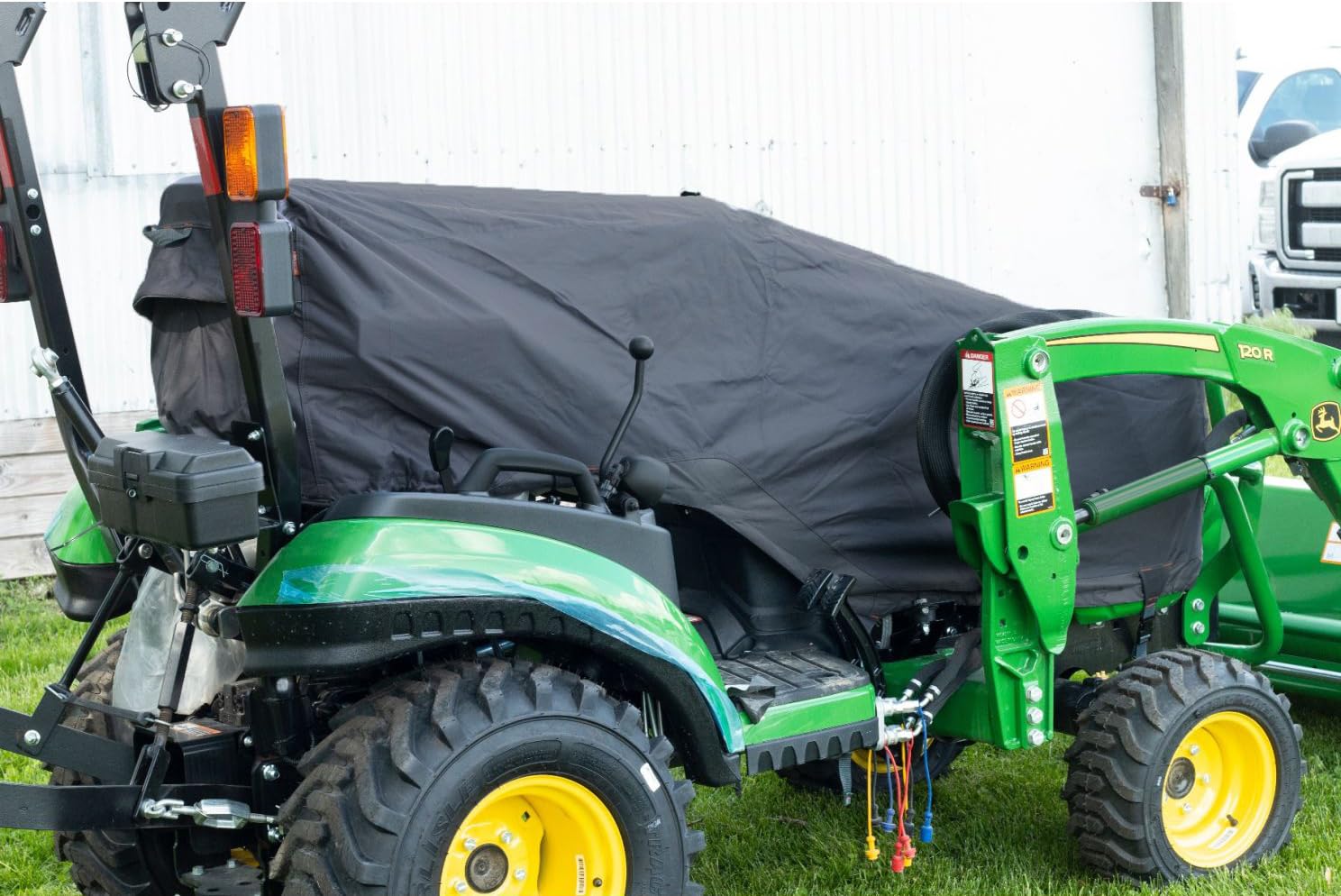 YHINGG size comparison next to owner demonstrating fit and coverage area