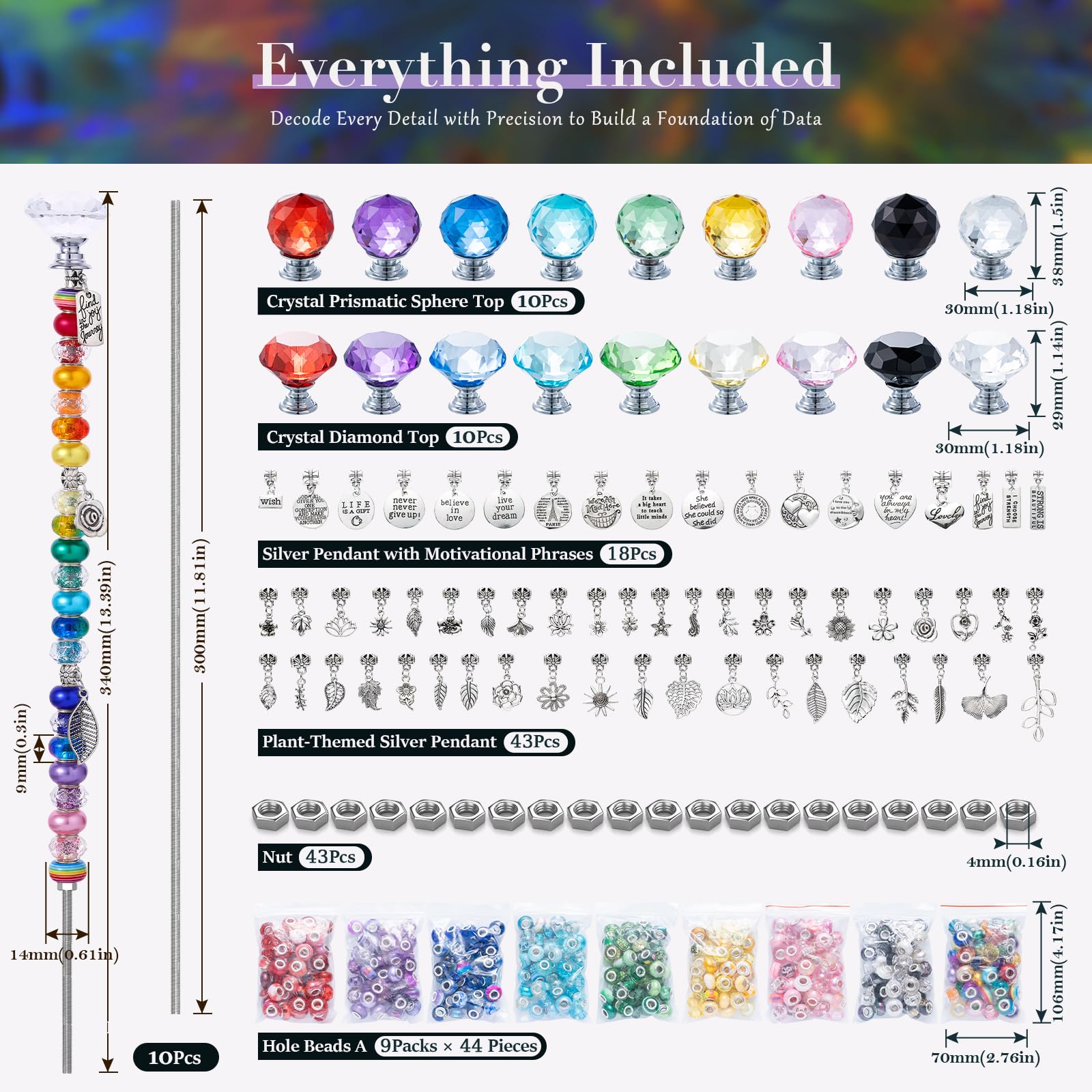 YHMQDU assorted colorful beads spread out for easy design planning