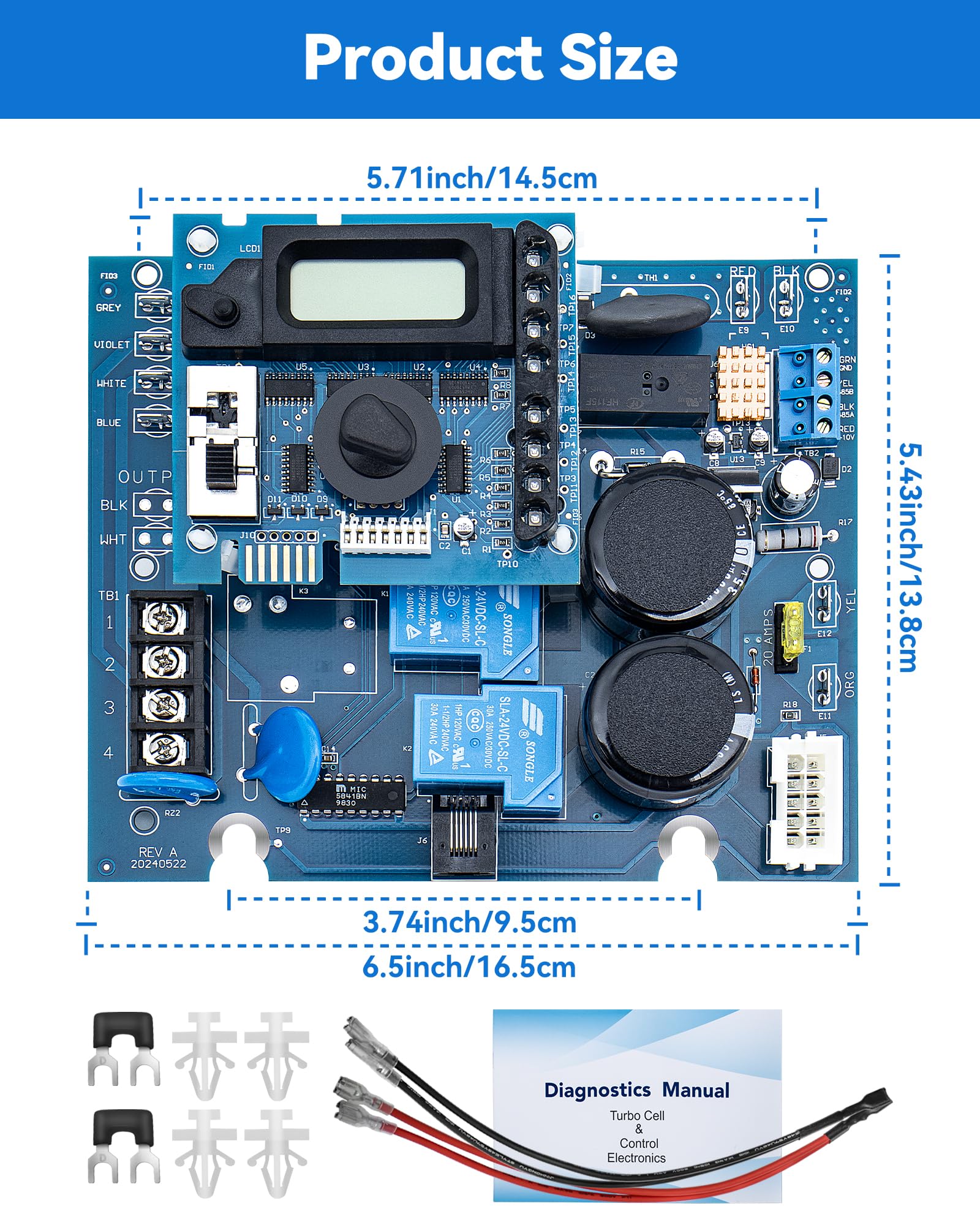 YHTIMIOX GLX-PCB-RITE installed on pool equipment illustrating functional restoration