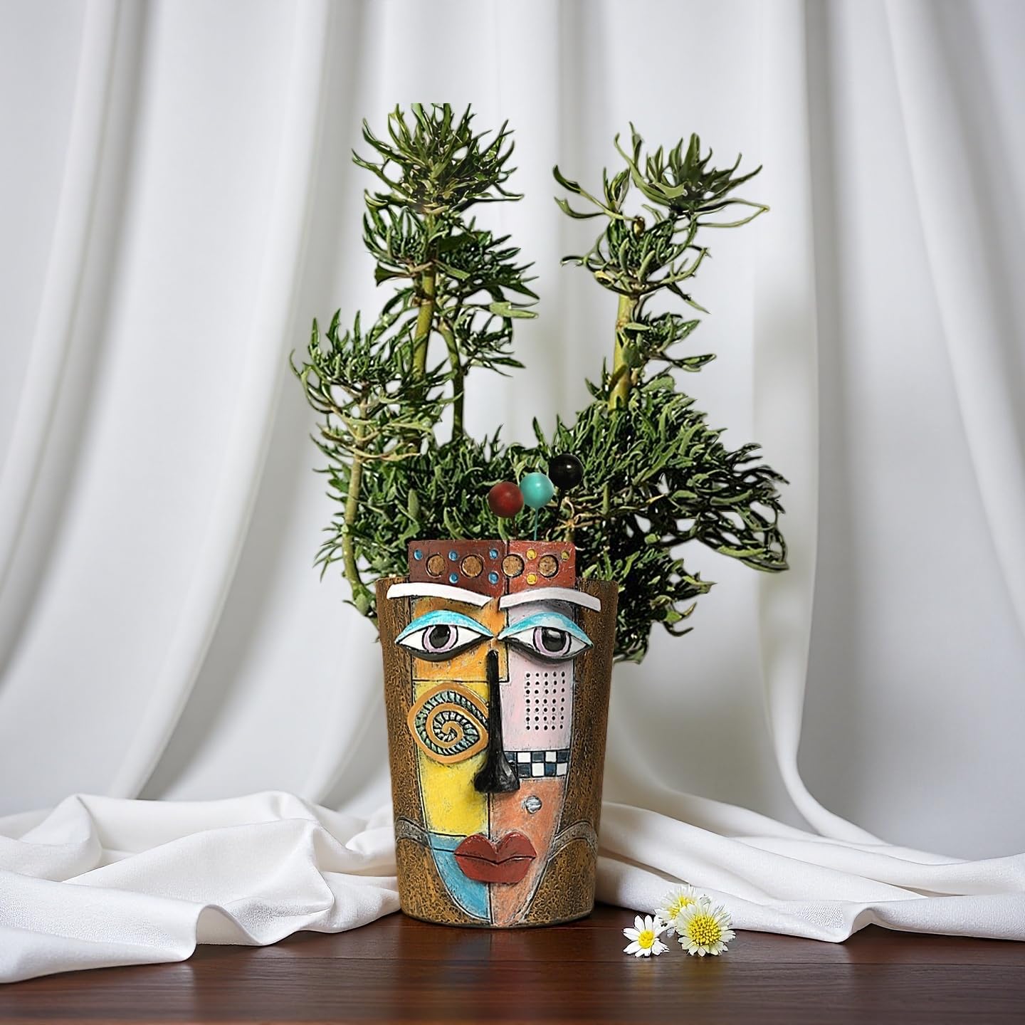 Yhupl shelf display illustrating the pot as a decorative focal point