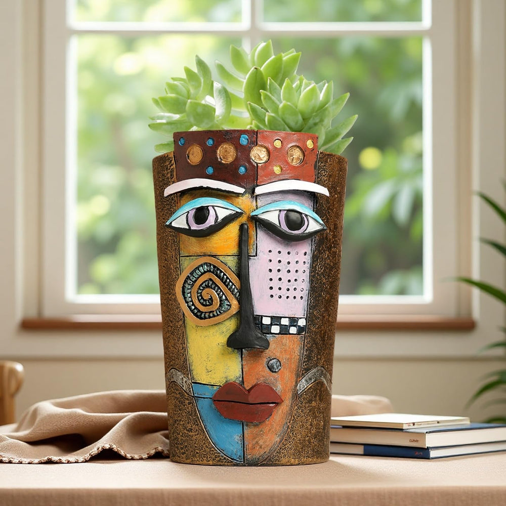 Yhupl pot with succulent showing how the planter enhances plant presentation