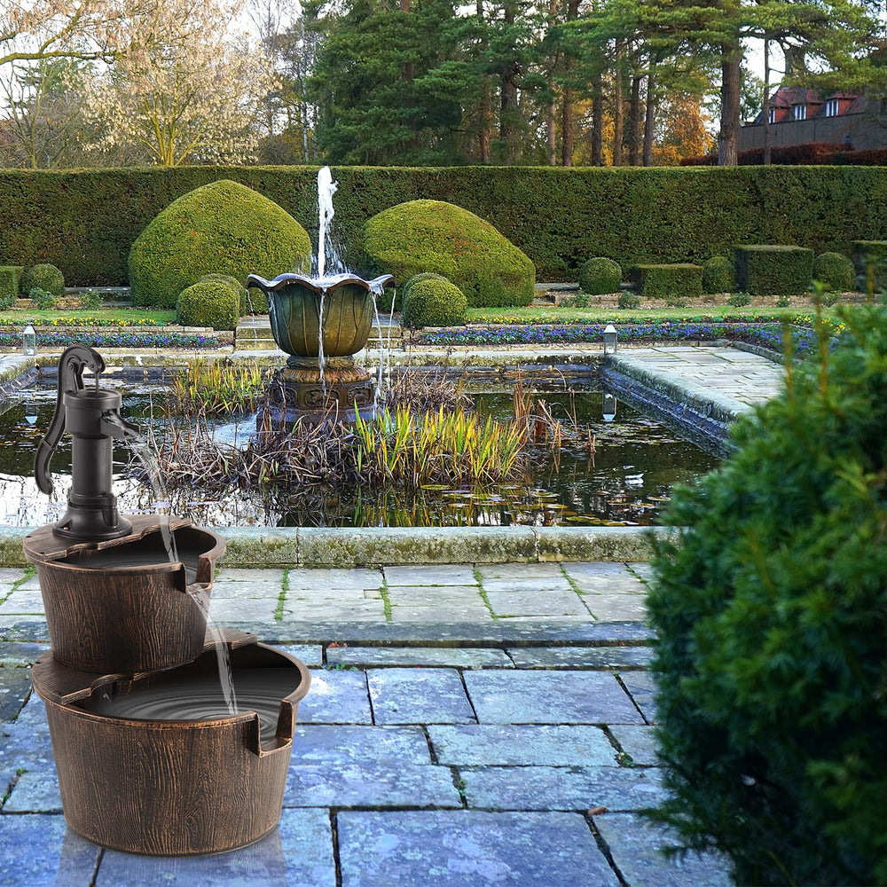 YI waterfall in action showing cascading tiers and soothing sound benefit
