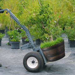 YI four whiskey barrel planters grouped together showing coordinated display benefit