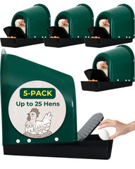 Yibesi front view of assembled nesting box showing clean access and easy egg retrieval