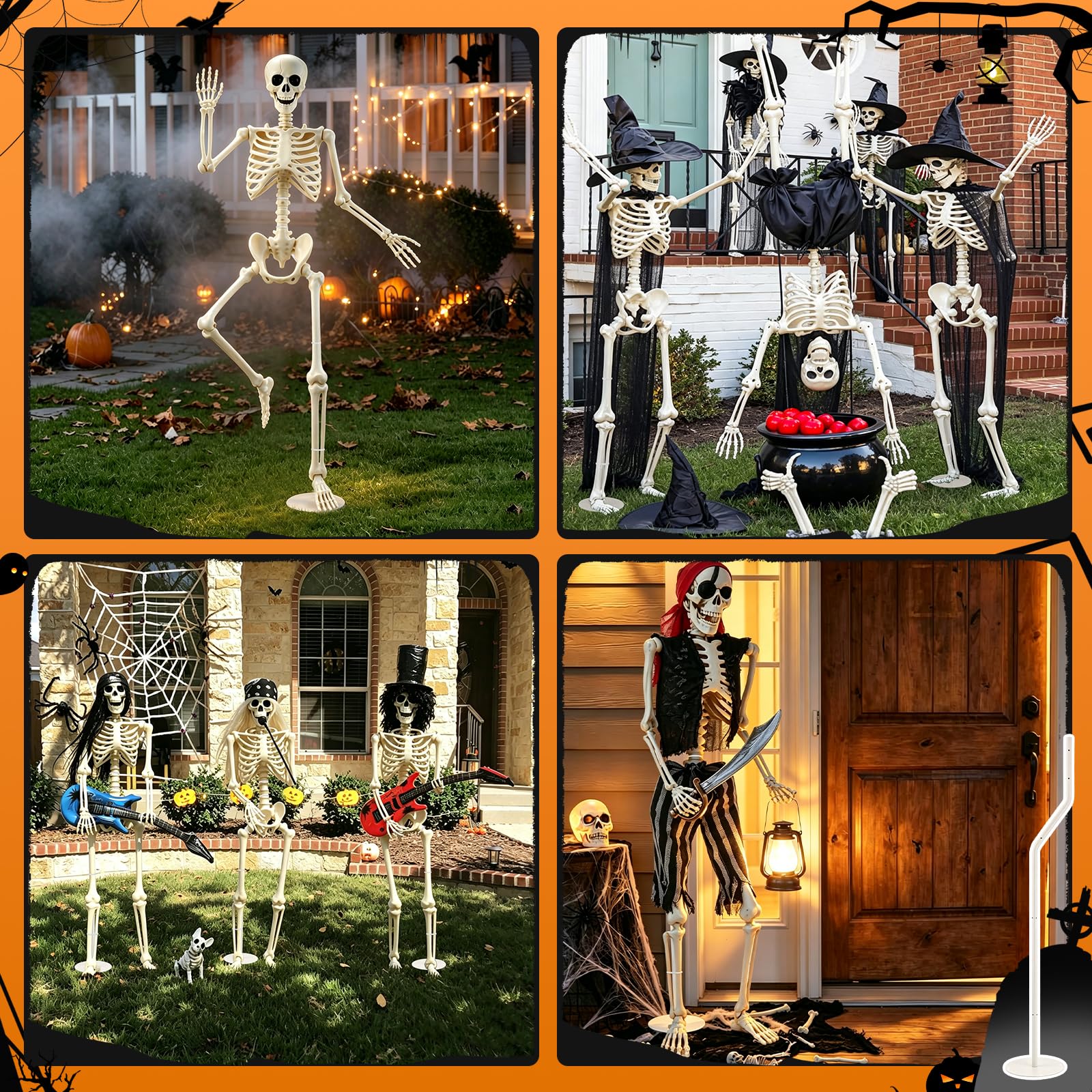 YIBOBO outdoor yard display at night creating spooky atmosphere