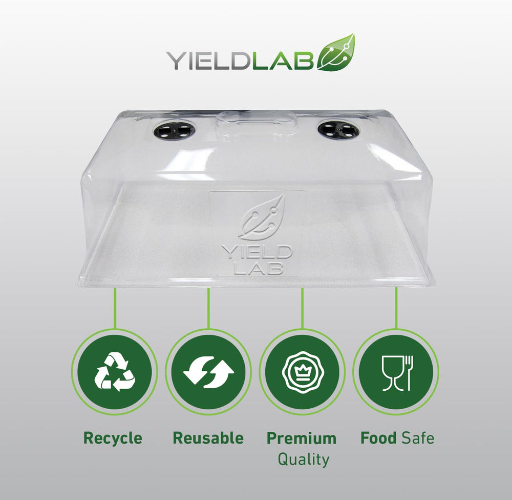 Yield Lab stacked domes demonstrating compact storage and reuse