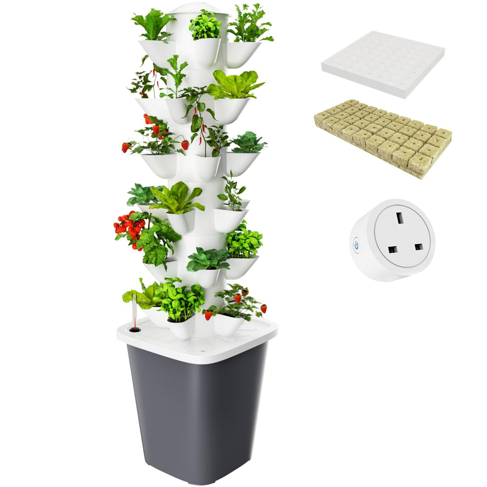 YIFOR front view assembled tower showing compact vertical grow benefits