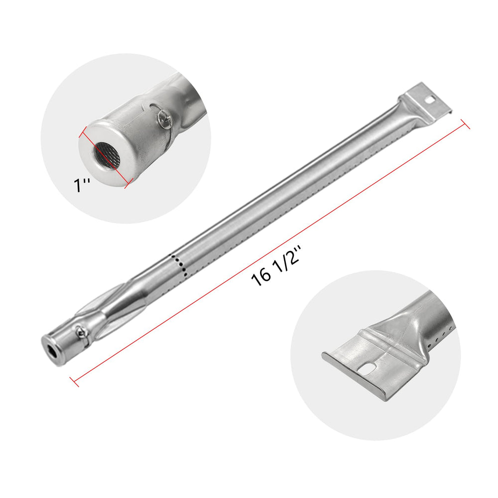 YIHAM burner tube end detail showing flame ports for consistent heat distribution