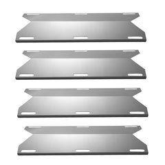 YIHAM front view of four stainless steel heat shields showing full set and fit benefit