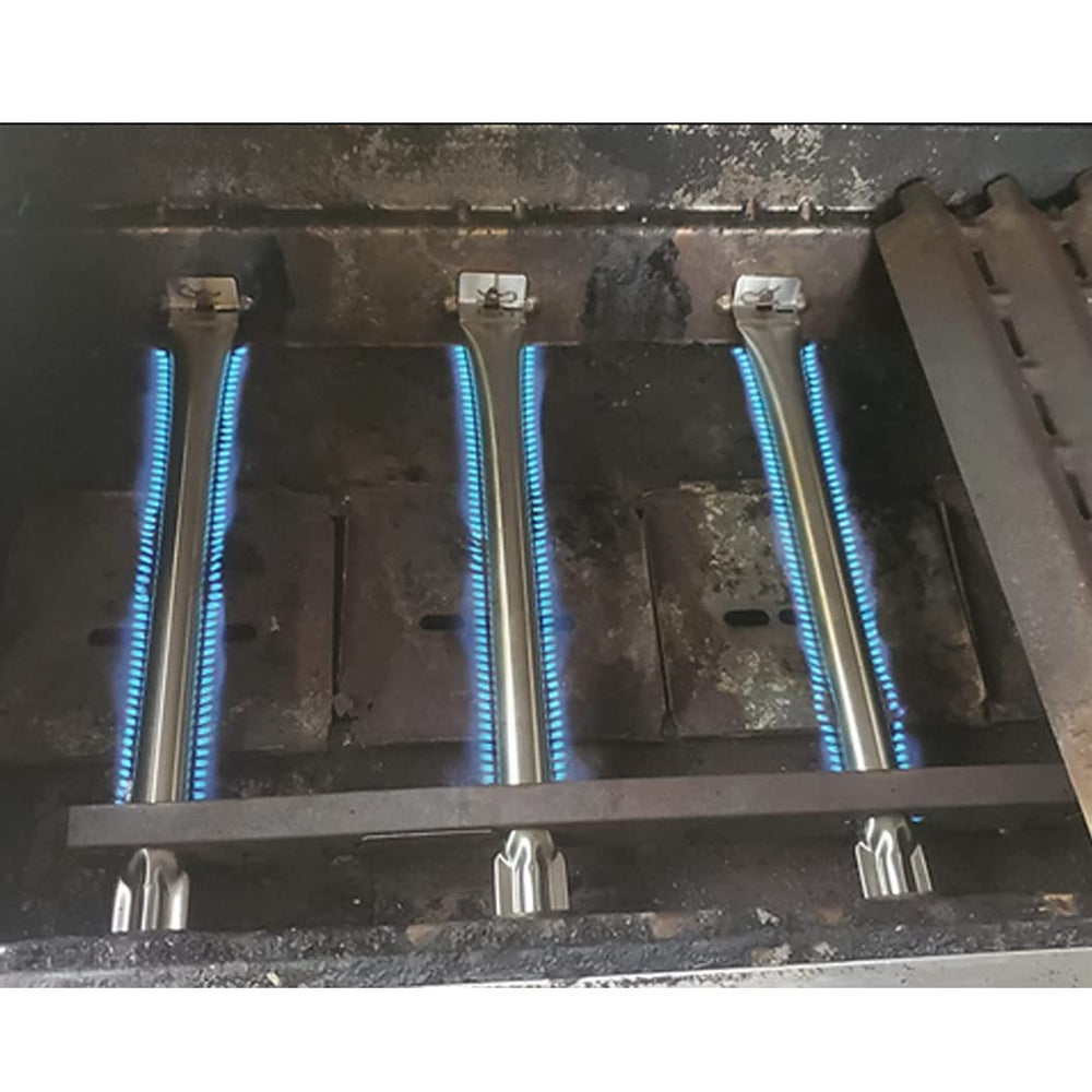 YIHAM burner beside ruler showing 15.75 inch length for correct fit and easy verification