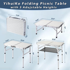 YihuiKo height adjustment detail illustrating three settings for versatile use