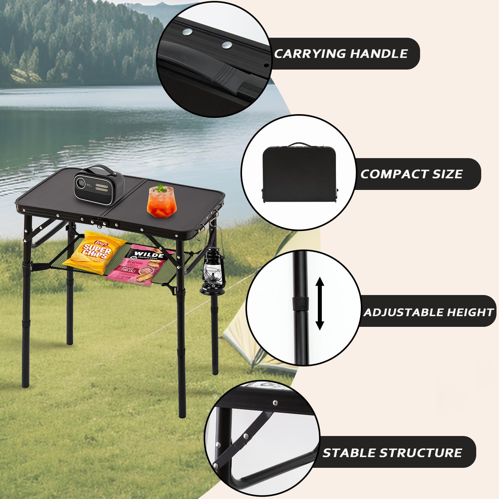 YihuiKo table at three heights highlighting adjustable convenience