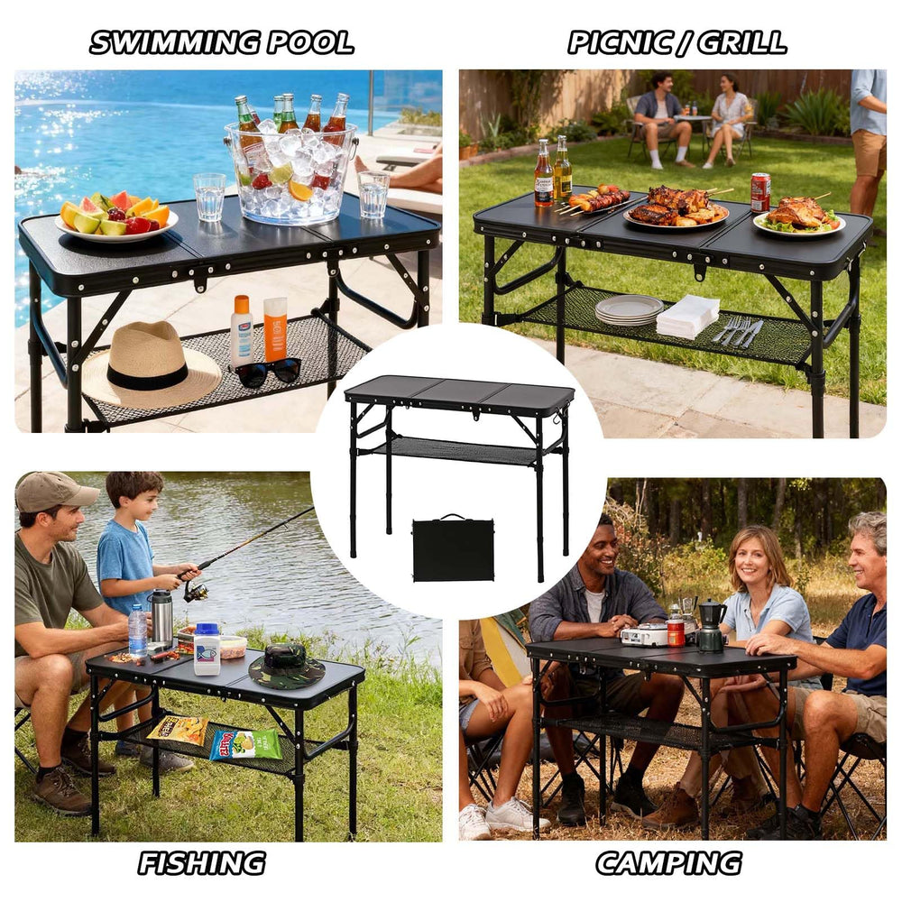 YihuiKo picnic setup on grass highlighting stable outdoor use