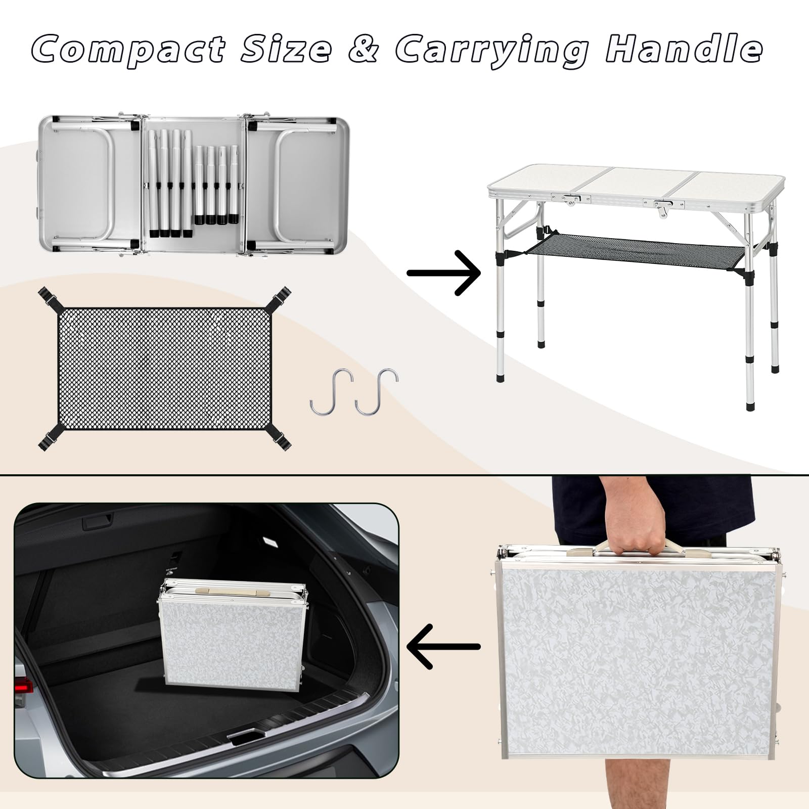 YihuiKo table holding laptop and plates showing sturdy 80lb capacity