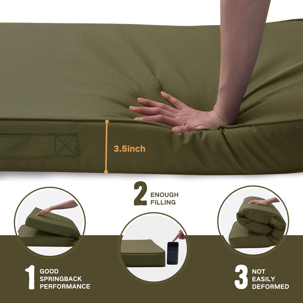 YIJIAN HOME cushion on porch swing demonstrating outdoor comfort