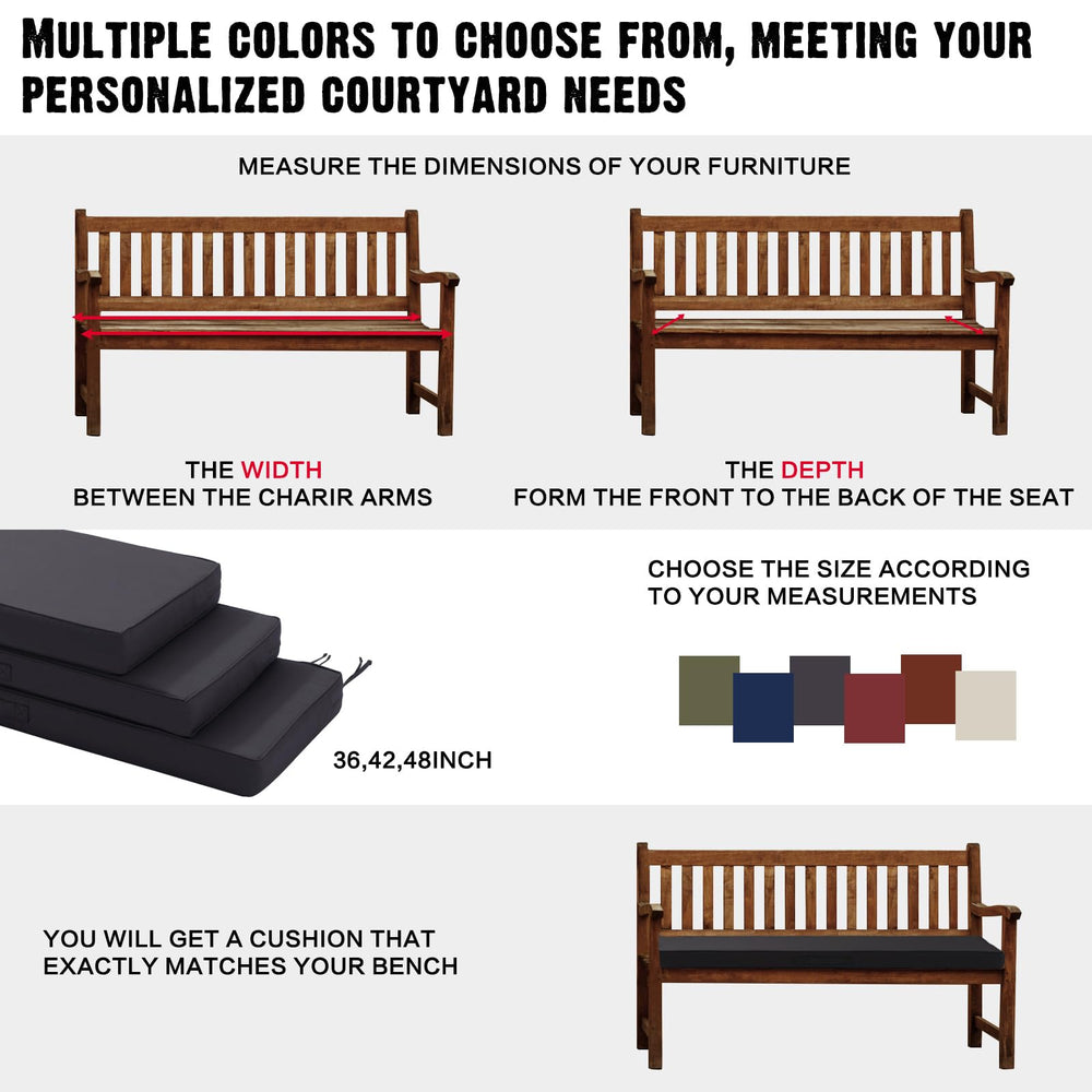 YIJIAN HOME cushion on patio bench in lifestyle scene adding comfort and style