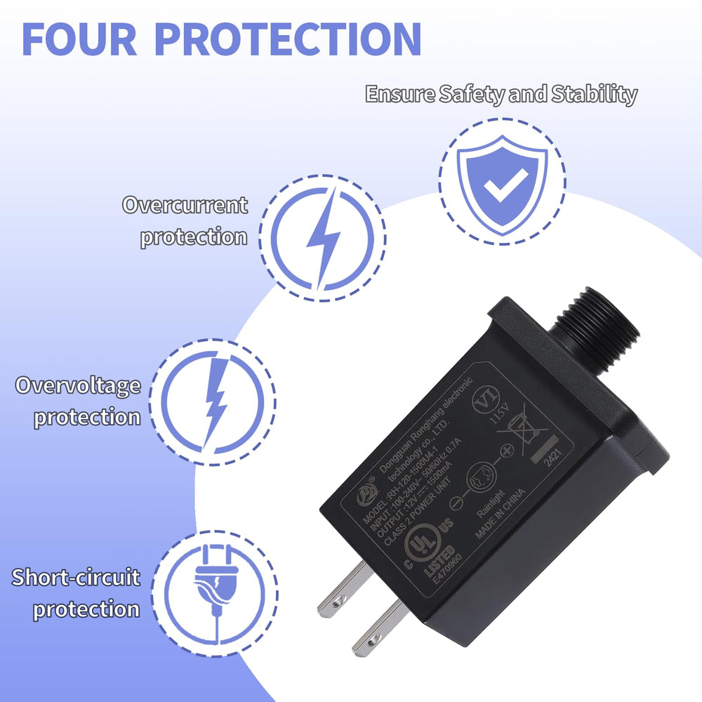 YIJXPOIN adapter label showing IP44 rating and UL safety marking