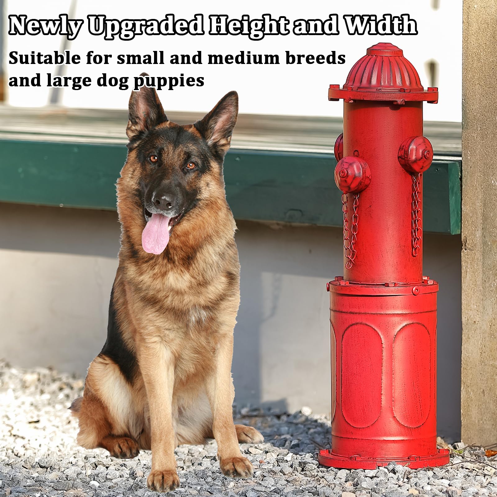 YiLifebes hydrant installed in yard with stakes for stable outdoor placement