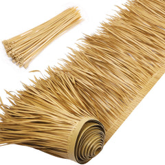 Yilloog front packaging of palm thatch roll showing full 8m length benefit