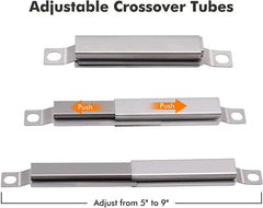 Yiming adjustable crossover tube partially extended showing flexible length for correct fit