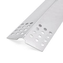 Yiming burner tube closeup showing welded ports and even heating for improved durability