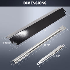 Yiming stainless burner tube detail demonstrating even flame performance