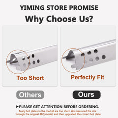 Yiming adjustable crossover tube extended to fit different burner spacing benefit