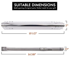 Yiming adjustable crossover tube demonstrating length range for precise fit