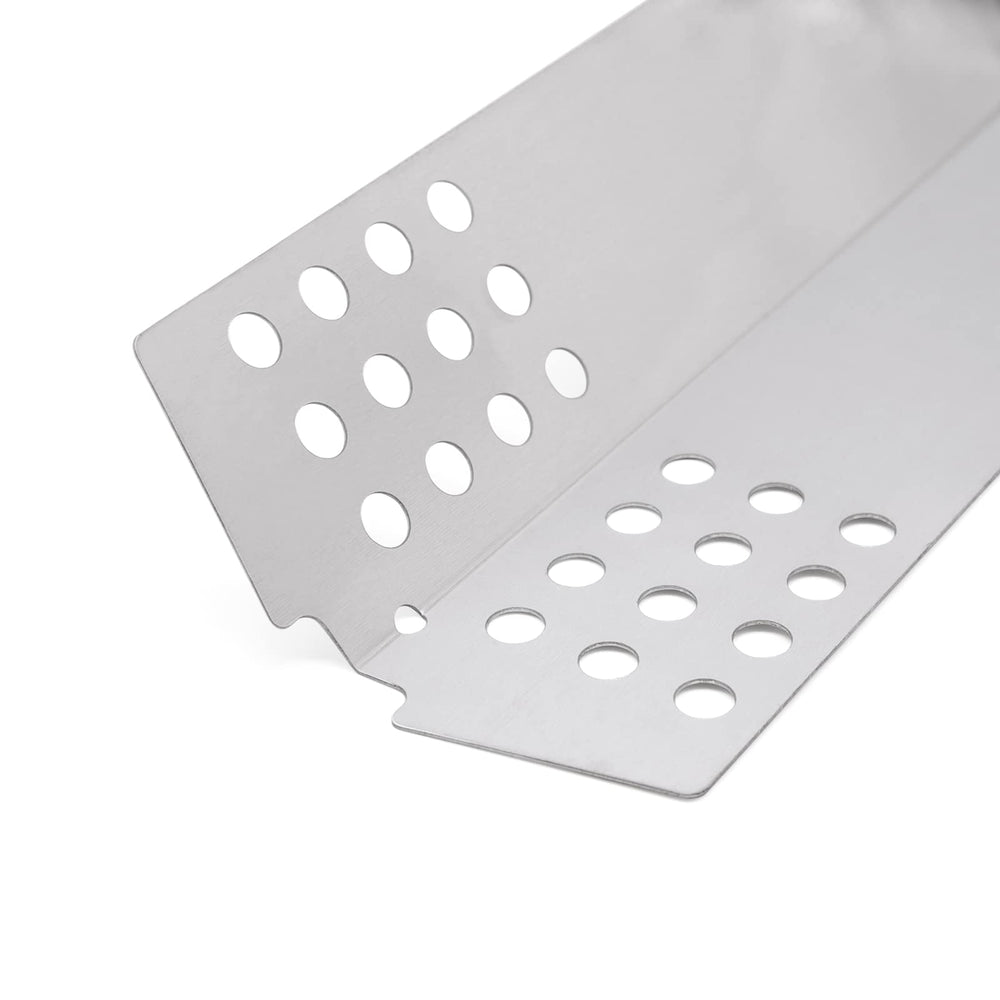 Yiming heat plate top-down showing stainless surface catching drips for smoky flavor
