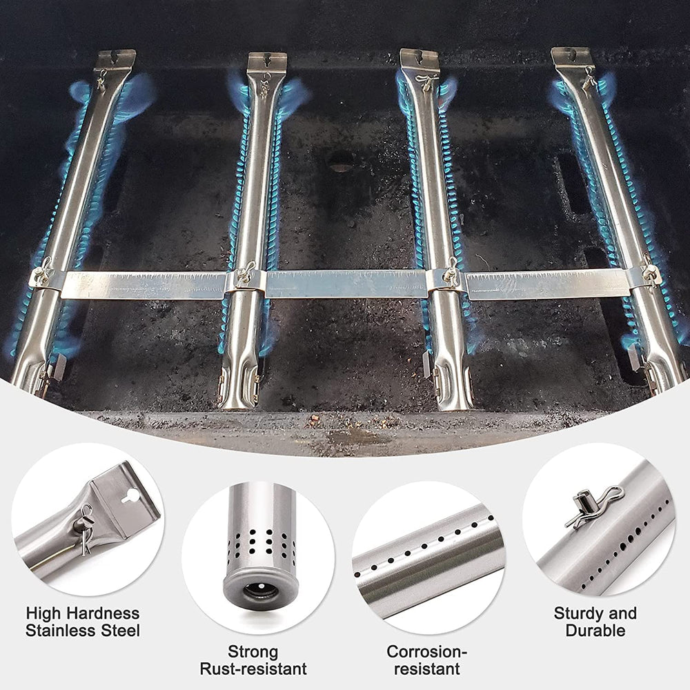 Yiming installed burner inside Char-Broil grill demonstrating improved heat distribution
