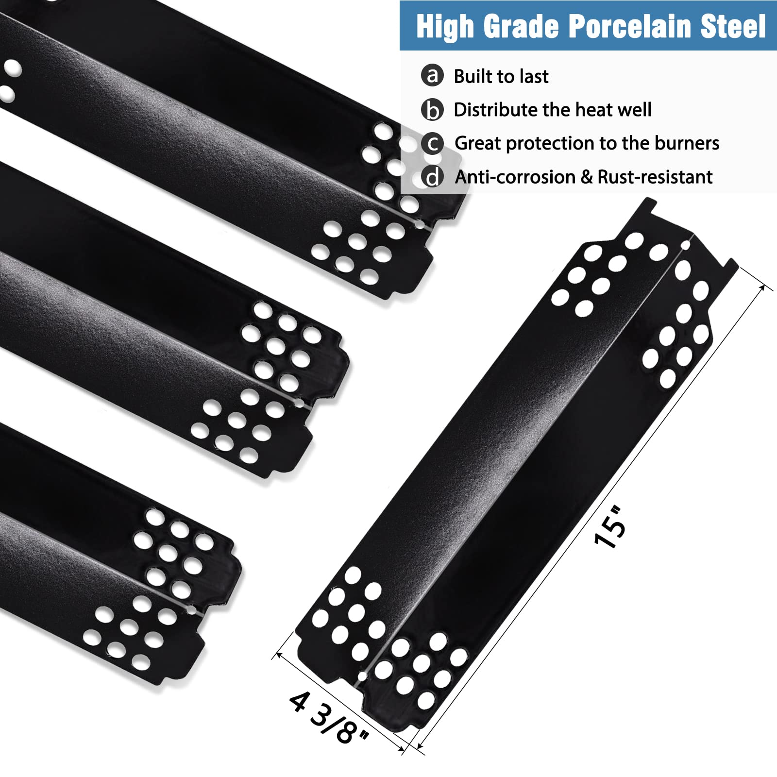 yiming porcelain heat plate closeup showing glossy enamel and thicker coating for durability