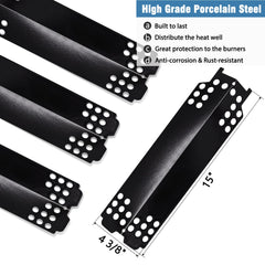 Yiming porcelain heat plate close-up showing thick enamel for longer wear and easy cleaning