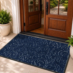 Yimobra front view extra-large blue doormat protects entrance