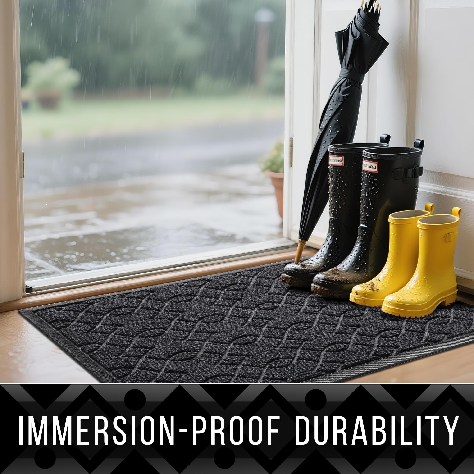 Yimobra in-use at doorway reducing tracked-in mess
