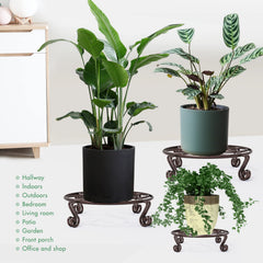 yimobra plant stand in living room elevating pot and improving airflow under planter