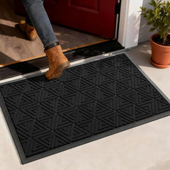 Yimobra large door mat front view showing welcome surface and durability