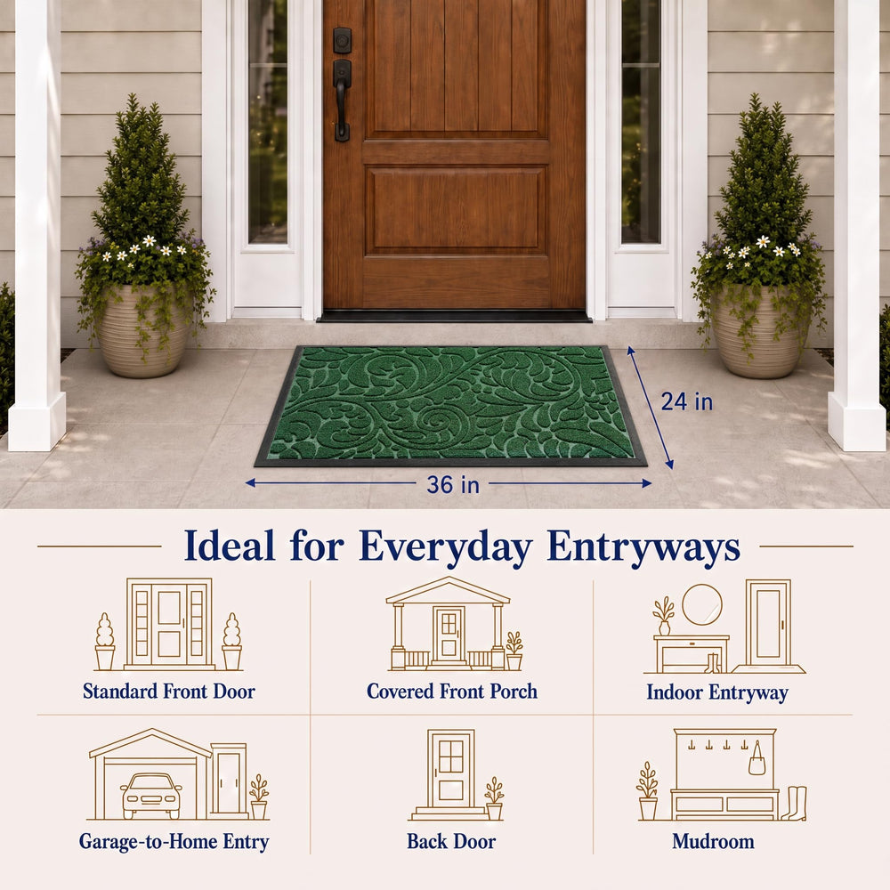 Yimobra mat on porch staged to show decorative outdoor use