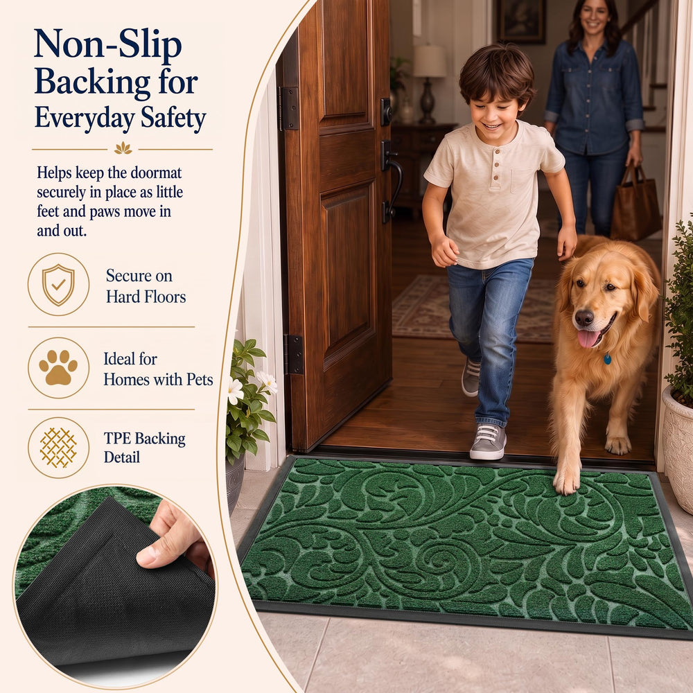 Yimobra rubber backing detail demonstrating anti-slip floor grip