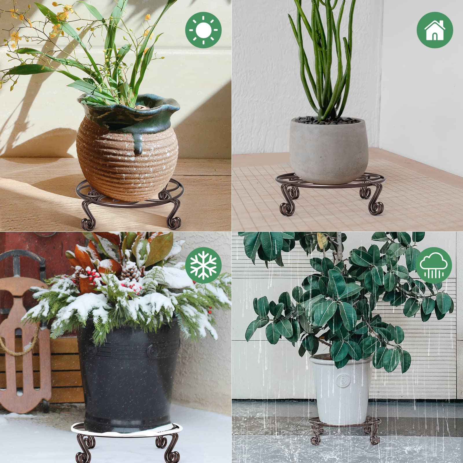 yimobra plant stand beside planter showing scale and stable support for big pots